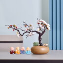 梅の花 造花 卓上 造花セット フェイクフラワー ブーケ アートフラワー 枯れない花 鉢植え 盆栽 室内 キレイ リアル 中華風 インテリア デパート リビング...