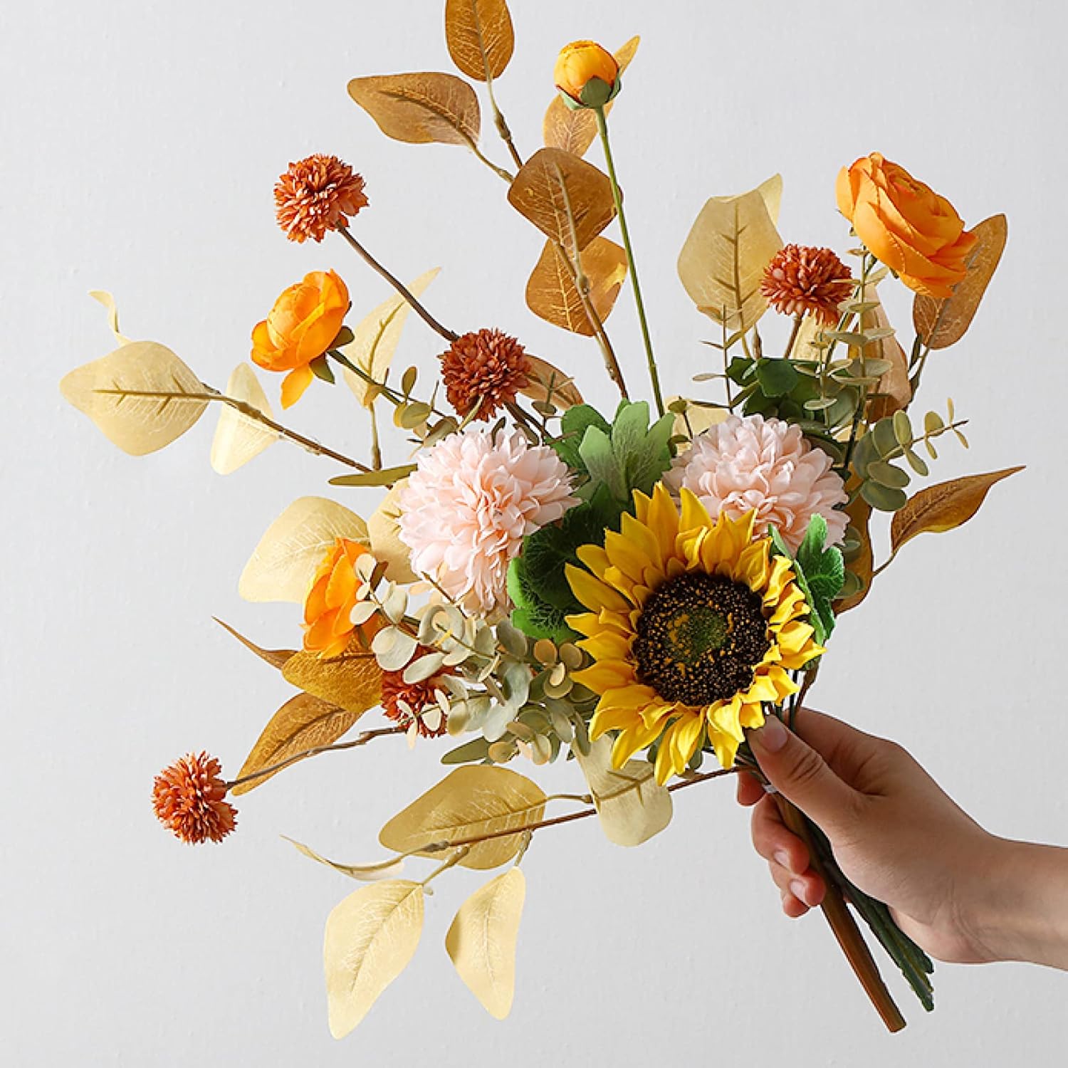 造花 ひまわり カモミール リトルデイジー 黄色 観葉植物 家庭/リビング/ポーチ/ダイニングテーブル/ホ..