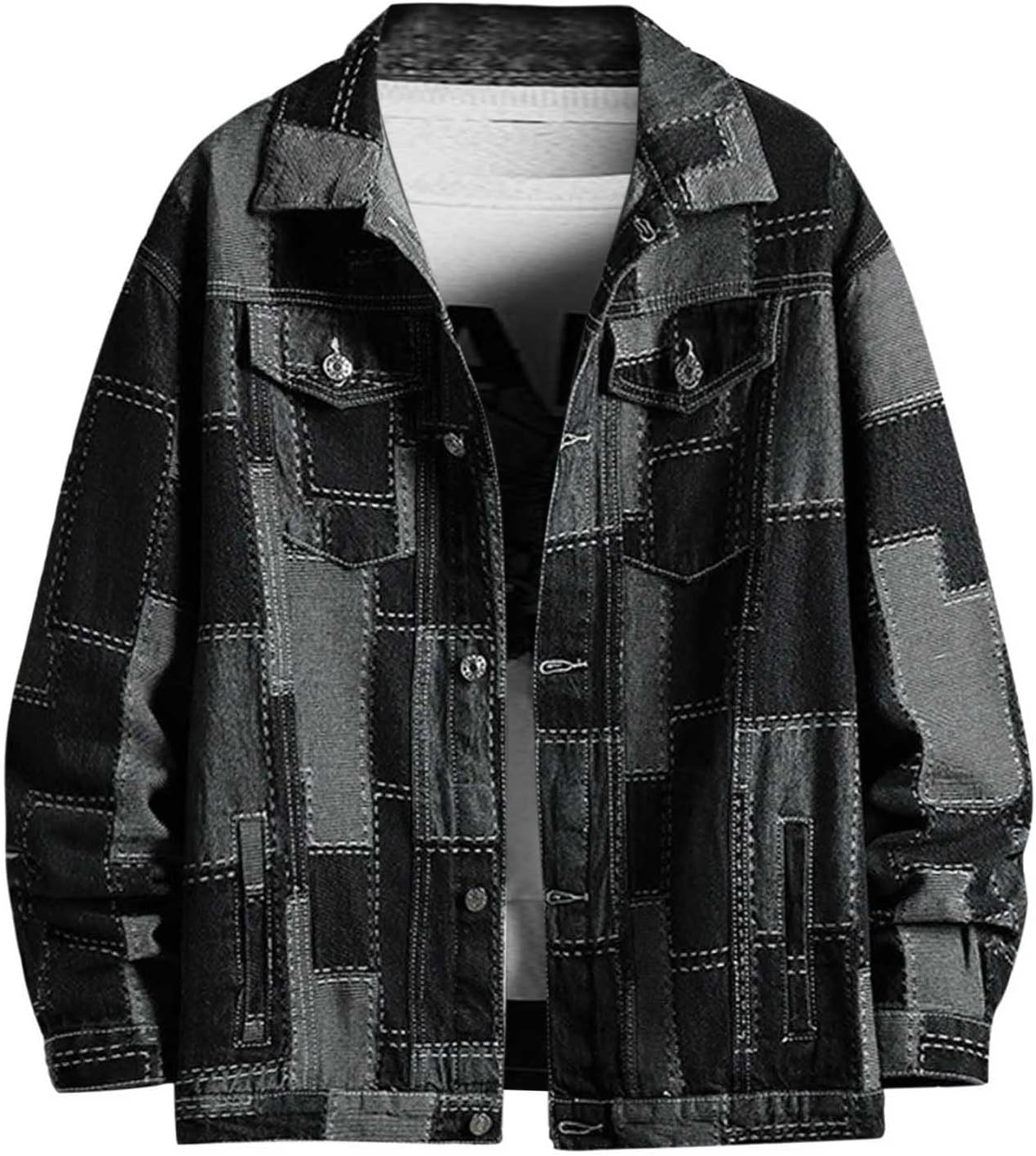 メンズ デニムジャケット ベーシック スリム ジージャン カジュアル デニムコート Gジャン おしゃれ 長袖 アウター 大きいサイズ ゆったり ブルゾン ダメージ B系 レトロ ストレッチ ファッショ