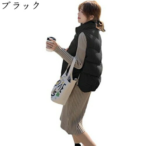 無地 ダウンベスト レディース 秋冬 ふわふわ あたたかい 防寒対策 厚手 超軽量 ゆったり 大きいサイズ..