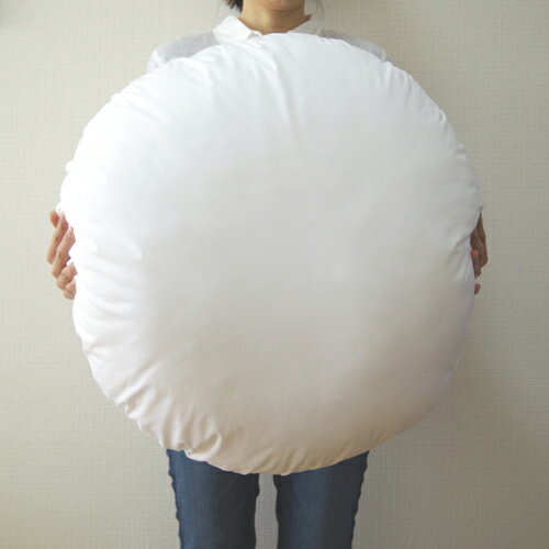 fabrizm ポリエステルわた ヌードクッション 圧縮 65丸 直径65cm 帝人クリスター 700g入 日本製 中材 中身 中芯 座布団 背当てクッション クッションカバー用 円形 丸型 3