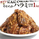 ガツンと にんにく やわらか ハラミ 味噌だれ漬け 1kg メガ盛セット 焼肉 BBQ バーベキュー 肉 情熱ホルモン 情ホル …