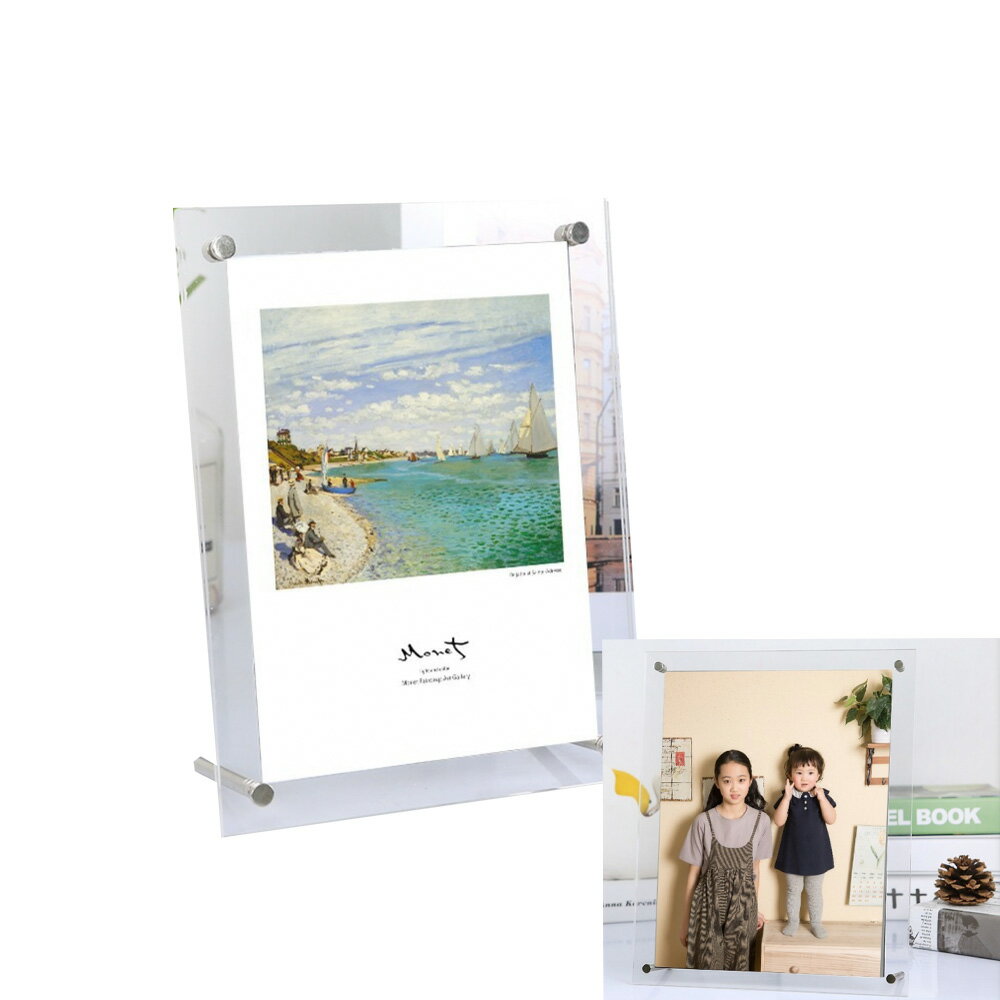 【Lサイズ】写真立て　フォトフレーム　透明　アクリル　ポストカード　オフィス　寝室　玄関　思い出..