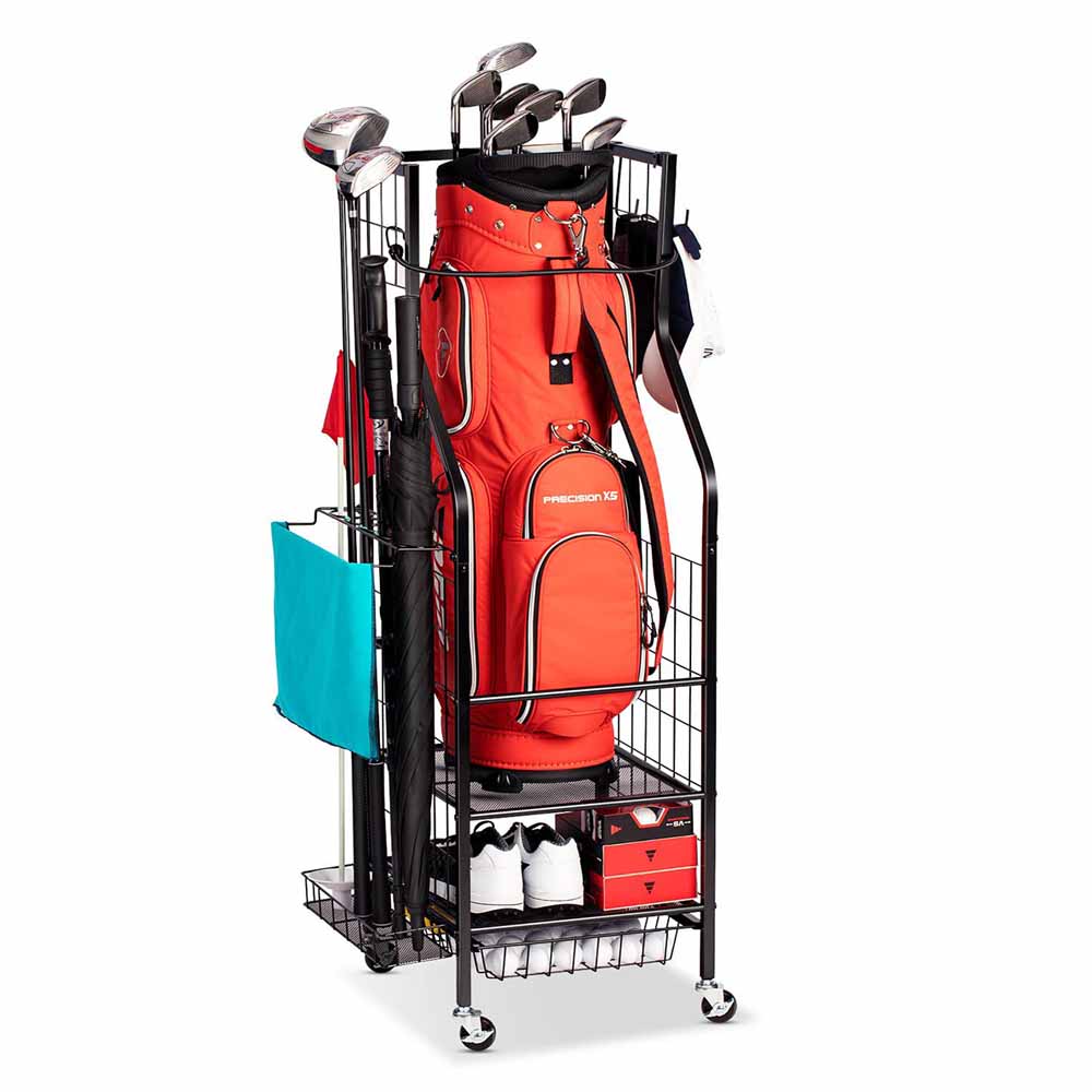 ゴルフ クラブ 収納 ラック ゴルフバッグ 物置 ベランダ シューズ 屋外 ゴルフ収納 ゴルフバッグスタンド ケース スタンド 2段 引き出しバスケット 棚 収納ラック ゴルフ収納ラック クラブスタンド ゴルフケース ゴルフクラブケース クラブケース
