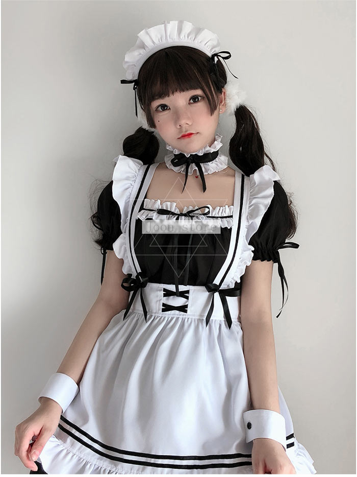 ハロウィン コスプレ メイド服 メイド 仮装 衣装 コスチューム コス コスプレ衣装 女性 可愛い ハロウィンコスプレ レディース 大人 ハロウィン仮装 コスプレ衣装 正統派メイド ゴスロリ ロリータ エプロン ハロウィン衣装 ブラック レッド ピンク ブルー joonstore-10000325 Joon store 楽天市場店 サンプル画像2