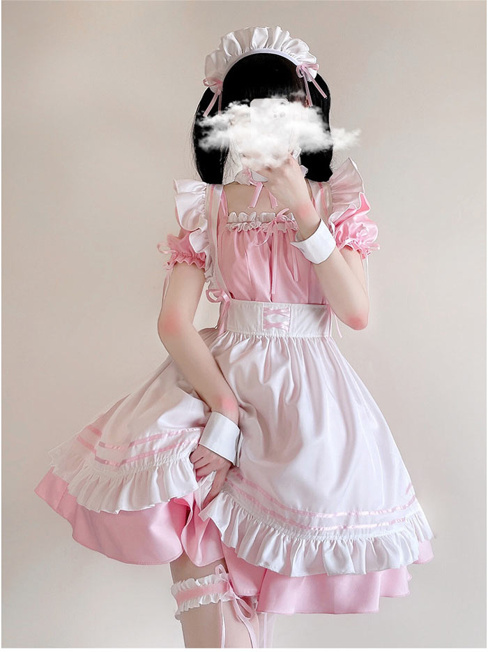ハロウィン コスプレ メイド服 メイド 仮装 衣装 コスチューム コス コスプレ衣装 女性 可愛い ハロウィンコスプレ レディース 大人 ハロウィン仮装 コスプレ衣装 正統派メイド ゴスロリ ロリータ エプロン ハロウィン衣装 ブラック レッド ピンク ブルー joonstore-10000325 Joon store 楽天市場店 サンプル画像3