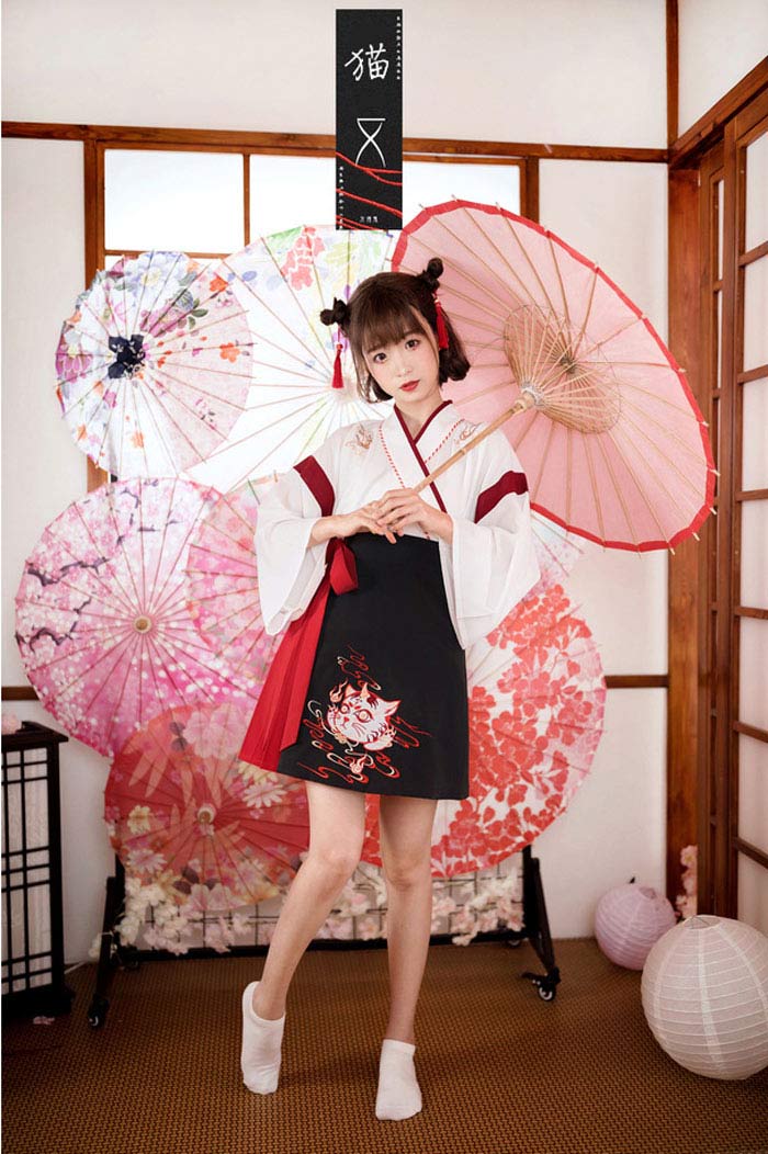 ハロウィン コスプレ衣装 中華古代衣装 漢服 中華風 チャイナ風 華流 舞台衣装 かわいい 猫柄 中華古代ドレス チャイナドレス ハロウィン衣装 コスプレ 仮装 衣装 イベント 学園祭 文化祭 写真撮影衣装 ステージ衣装 華流 ハロウィーン衣装 コスプレ コスチューム joonstore-10000381 Joon store 楽天市場店 サンプル画像2