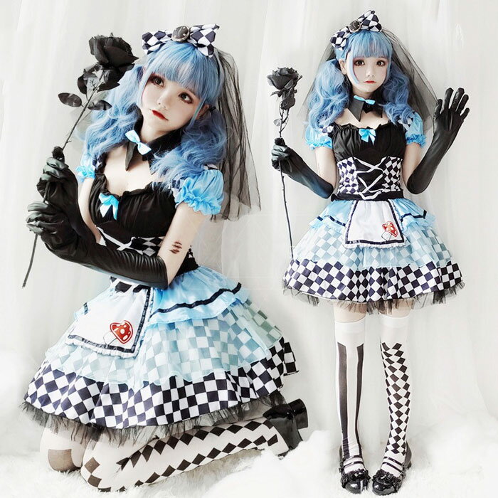 乐天商城 - ハロウィン コスプレ 吸血鬼 ジョーカー 仮装 衣装 レディース ゴスロリ ワンピース メイド服 3点セット 吸血鬼のプリンセス ワンピース 人形服 ゾンビ コスチューム 可愛い ハロウィン衣装 コスプレ衣装 ハロウィンコスプレ ハロウィンコスチューム 学園祭 パーティー