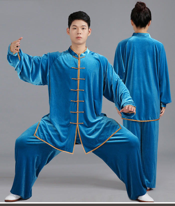 太極拳 服 太極拳 ウェア 秋 冬 厚手 セットアップ 上下2点セット 太極拳服 男女兼...