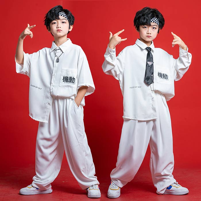 乐天商城 - キッズ ダンス衣装 セットアップ ヒップホップ 衣装 キッズ 半袖/長袖 シャツ ダンスパンツ ボーイズ ジャッズ ヒップホップダンス 上下 演出服 キッズ HIPHOP ダンスウェア ジュニア ジャズダンス 衣装 練習着 団体服 発表会 jazz 110-170cm