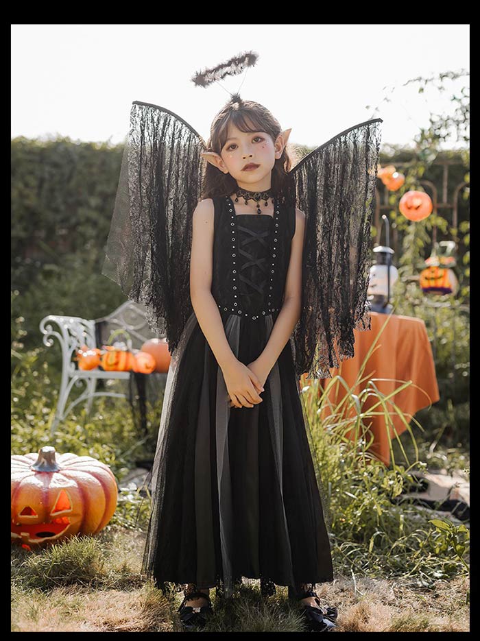 ハロウィン コスプレ 黒 天使 仮装 悪魔 魔女 吸血鬼 コスプレ衣装 女の子 ワンピース コスチューム 衣装 子供用 可愛い 天使の羽 巫女 魔女 ハロウィンコスプレ 女の子 魔法使い コスチューム ハロウィン仮装 コスプレ衣装 デビル ゾンビ 吸血鬼 ウィッチ ハロウィン衣装 joonstore-10001256 Joon store 楽天市場店 サンプル画像3