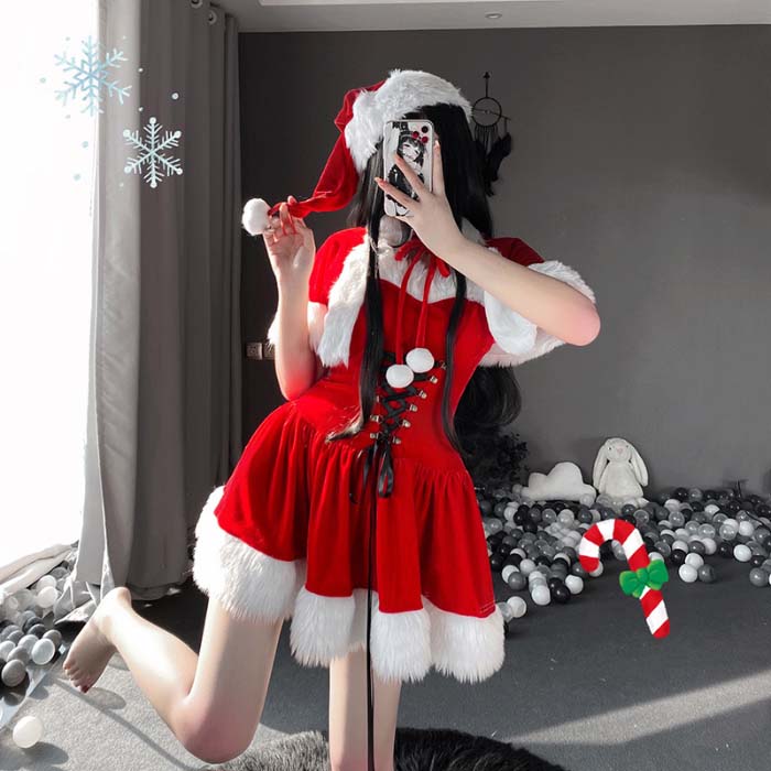 樂天商城 - サンタコス サンタ コスプレ 衣装 セクシー コス サンタ衣装 クリスマス コスプレ レディース かわいい エロ コスチューム キャバドレス キャバ嬢 サンタコス サンタクロース サンタコスプレ エロサンタ 赤 セクシーサンタ 可愛いサンタ ワンピース