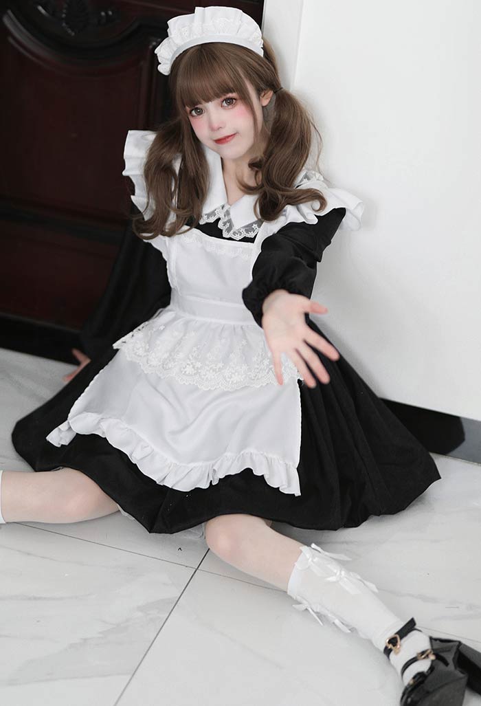 メイド服 ハロウィン コスプレ 仮装 衣装 メイド コスチューム 大きいサイズ ハロウィンコスプレ コスプレ衣装 レディース 大人 メイド服 ハロウィン 仮装 こすぷれ コス 長袖 可愛い ワンピース Lolita ゴスロリ ロリータ ワンピース 可愛い コスプレ joonstore-10001872 Joon store 楽天市場店 サンプル画像3