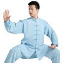 太極拳 服 レディース メンズ 綿麻 太極拳ウェア 上下セット 練功服 武術 ウーシュー カンフー 練習着 舞台演出服 中華風スポーツウェア チャイナ服 無地 ...