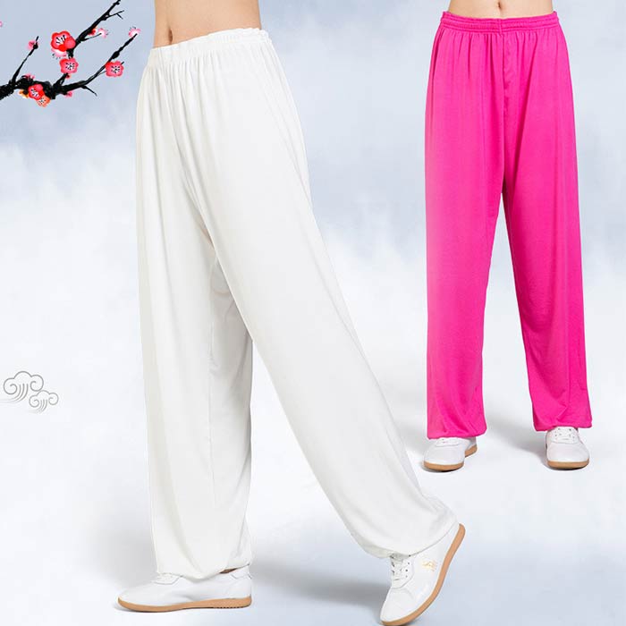 Joon store 楽天市場店の太極拳パンツ 太極拳ズボン カンフーパンツ 太極拳 ウェア 太極拳 服 表演服 練習着 カンフー服 演武用服 拳法 太極拳パンツ ズボン 男女兼用｜アングル2