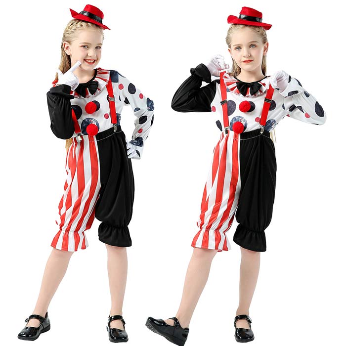 Clown - ハロウィンコスプレ ピエロ服 衣装 子供用 ピエロ衣装 コスチューム仮装 演出服 クリスマスコスプレ 仮装 ハロウィン 衣装 キッズ コスプレ コスチューム 子供 男の子 女の子 変装 子供服 学園祭 文化祭 余興 イベント 宴会 演劇 万聖節 ハロウィン コスプレ衣装