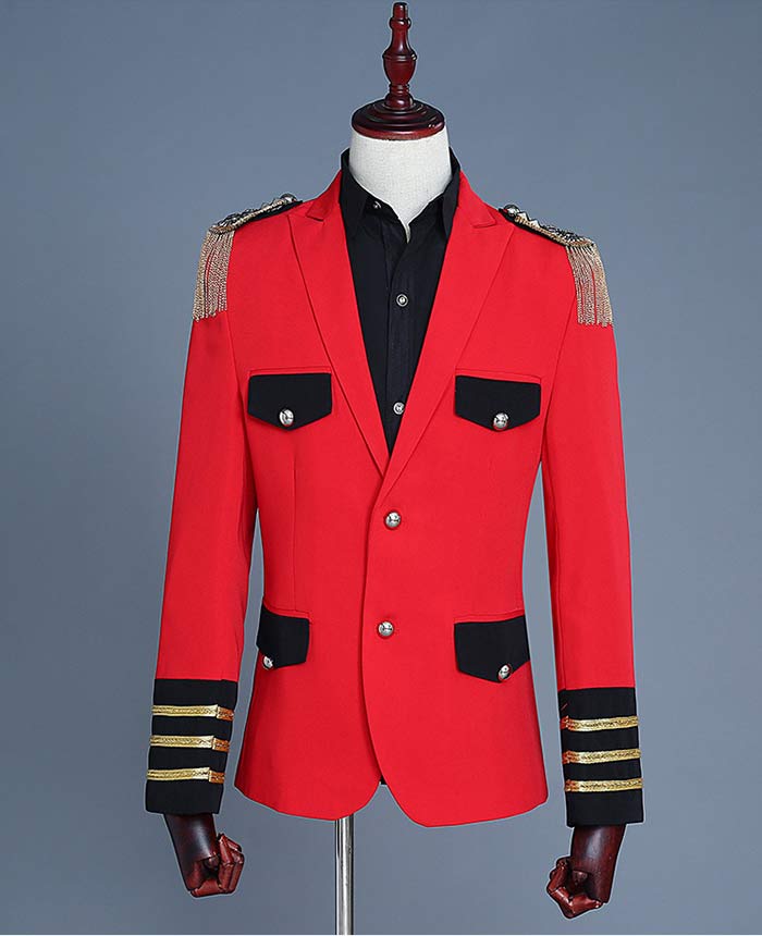 ステージ衣装 メンズ ステージスーツ ジャケット パンツ 2点セット パーティ 司会 カラオケ イベント コスプレ 衣装 ダンス衣装 発表会 新年会 忘年会 余興 衣装 舞台衣装 男性 大人用 ハロウィン コスプレ 仮装 公爵 将軍様 コスチューム 仮装 演劇 撮影用 レッド