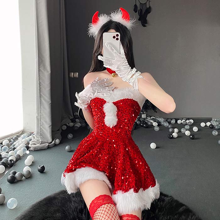 樂天商城 - サンタ コスプレ 衣装 ミニ キャバ 大きいサイズ エロ キャバ嬢 赤 ワンピース セクシー キャバクラ キャバドレス サンタ衣装 コス コスチューム サンタコス サンタコスプレ レディース 大人 2023 クリスマス サンタクロース かわいい
