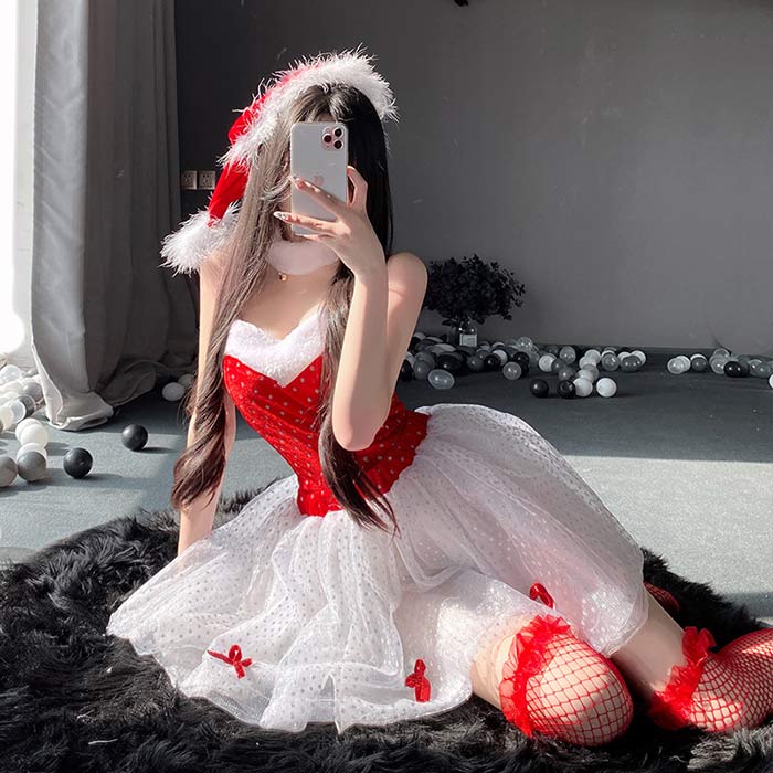 Other - サンタ コスプレ サンタコス クリスマス コスプレ サンタ 衣装 サンタコスプレ コスチューム サンタ トップス スカート ミニスカ 上下セット サンタ サンタクロース 帽子 大きいサイズ コスチューム 衣装 赤 コスプレ衣装 レディース 女性 大人 かわいい セクシー エロ 過激