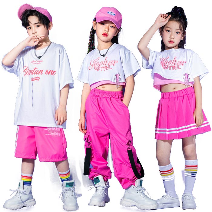 乐天商城 - キッズ ダンス衣装 セットアップ ジャズダンス 衣装 ヒップホップ 衣装 キッズ ダンス tシャツ インナー タンクトップ ズボン ボーイズ ガールズ ジャッズ ヒップホップダンス 上下 演出服 キッズ ダンスウェア ジュニア ダンス 衣装 練習着 団体服 発表会 jazz 110-170cm