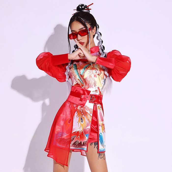 チャイナ風 DS演出服 ダンス衣装 大人 セットアップ レディース ヒップホップ ジャズダンス 衣装 中華風 ダンスウェア ジャズダンス ジャズ ダンス衣装 ヒップホップ 大人 ダンス 衣装 演出服 派手 ジャズダンス k-pop 原宿系 夜店 舞台 ステージ衣装 ダンスウェア 団体服