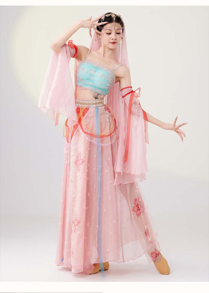 ハロウィン コスプレ衣装 レディース 大人 アラジン衣装 ジャスミン風 ハロウィン コスチューム 敦煌舞踊 飛天 中華古典舞踊 ダンス 衣装 ベリーダンス 衣装セット アラビアン 衣装 コスプレ衣装 コスチューム ステージ 衣装 ハロウィン 仮装 余興 イベント joonstore-10003007 Joon store 楽天市場店 サンプル画像2
