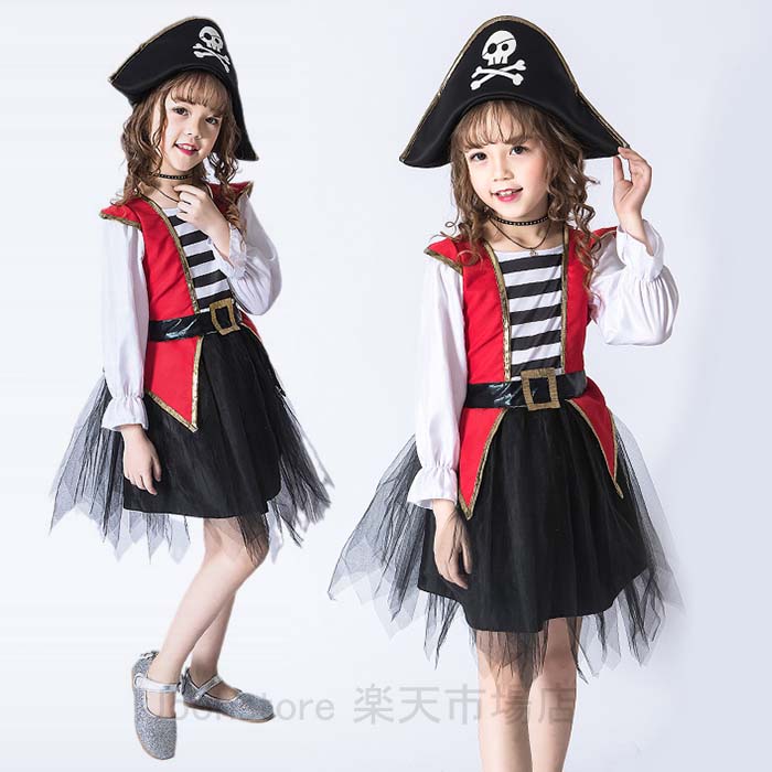 樂天商城 - 海賊服 キッズ 子供 衣装 ハロウィン 衣装 仮装 子供 女の子 海賊 コスプレ コスチューム 子供 海賊 衣装 女の子 キッズ 海賊 船長 船乗り 帽子 ドレス 2点セット ハロウィンコスプレ こども 女の子 衣装 ハロウィン キッズ 仮装 コスプレ衣装 可愛い コスプレ