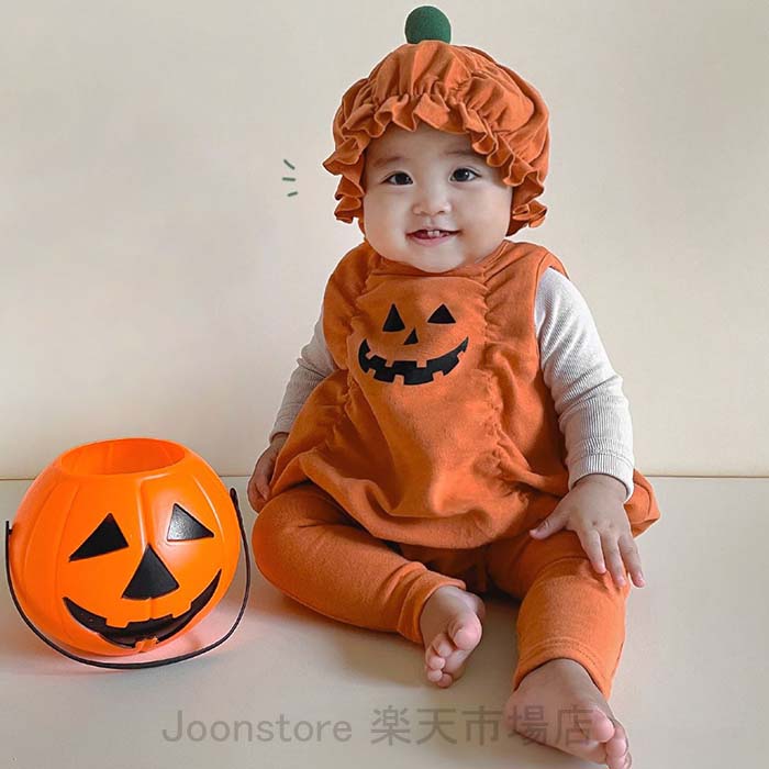 乐天商城 - ハロウィン 衣装 子供 かぼちゃ コスプレ ベビー 女の子 男の子 子供用 ハロウィン仮装 赤ちゃん 着ぐるみ カボチャ コスチューム ハロウィーン衣装 キッズ コスプレ コスチューム ハロウィン かぼちゃ ハロウィーン衣装 ベビー服