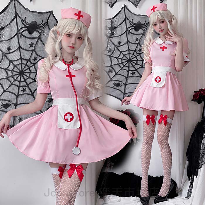 乐天商城 - ハロウィン コスプレ 衣装 ナース 制服 コスプレ セクシー ナース ワンピース 女医 医者 コスチューム 看護婦 仮装 可愛い こすぷれ ミニ ワンピース セクシー ナース服 レディース ハロウィンコスプレ コスプレ衣装 可愛い コスプレ ピンク