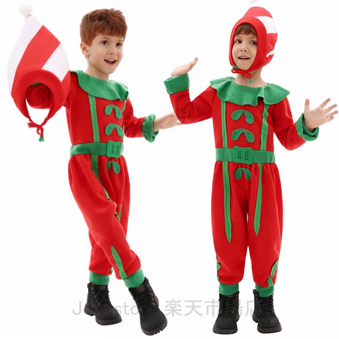 乐天商城 - サンタ コスプレ クリスマス 衣装 子供 キッズ グリーン コスプレ サンタクリスマス衣装 エルフ 妖精 緑 コスチューム コスプレ サンタクロース 子供 男の子 女の子 クリスマスエルフ キッズ かわいい 仮装 変装