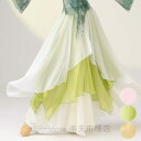 ダンス パンツ グラデーション シフォン ガウチョパンツ ワイド パンツ ダンス衣装 ふんわり 飄逸 スカート風パンツ ロング丈 古典ダンス 中華ダンス 民族ダ...