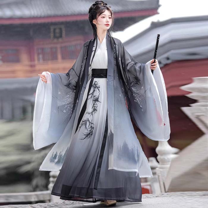 乐天商城 - 中華コスプレ衣装 漢服 メンズ レディース 男女兼用 チャイナ服 上下3点セット 華流 コスチューム グラデーション 鶴柄 チャイナ風 舞台衣裳 ステージ衣装 ハロウィン コスプレ衣装 イベント 学園祭 文化祭 中国 古代時代劇 仮装 変装 コスチューム 撮影衣装 送料無料