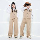 キッズ ダンス衣装 セットアップ 女の子 男の子 長袖シャツ ベスト ロングパンツ ストライプ柄スーツ 上下セット ジャズダンス ヒップホップ HIPHOP ロック ダンス衣装 Popping locking 舞台 ステージ衣装 スラックス 派手 カッコイイ 演出服 団体服 応援団 発表会 レッド