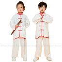 子供 太極拳 服 太極拳ウェア 上下セット 子供武術服 カンフーウェア キッズ ジュニア 中華風 演武用 ステージ衣装 学園祭 文化祭 体育祭 イベント 舞台演出服 110-180cm 発表会 卒業式 中華コスプレ衣装 ハロウイン 仮装 公演服 練功服