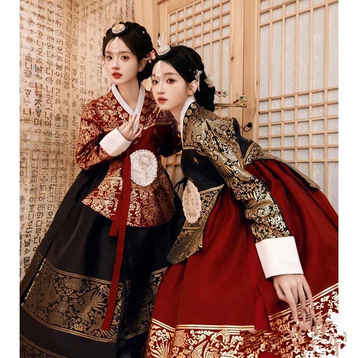 韓国民族衣装 チマチョゴリ 韓服 プリント 豪...の紹介画像3