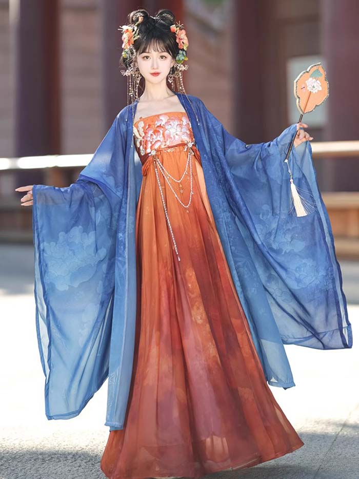 乐天商城 - 漢服 中華古代服 コスプレ衣装 中華風 中華古代ドレス 漢服 美しい花プリント チャイナドレス チャイナ風 中華コスプレ 仮装 衣装 イベント 学園祭 演出衣装 二次元宮廷唐時代衣装 写真撮影衣装 ステージ衣装 華流 ハロウィーン衣装 コスプレ コスチューム