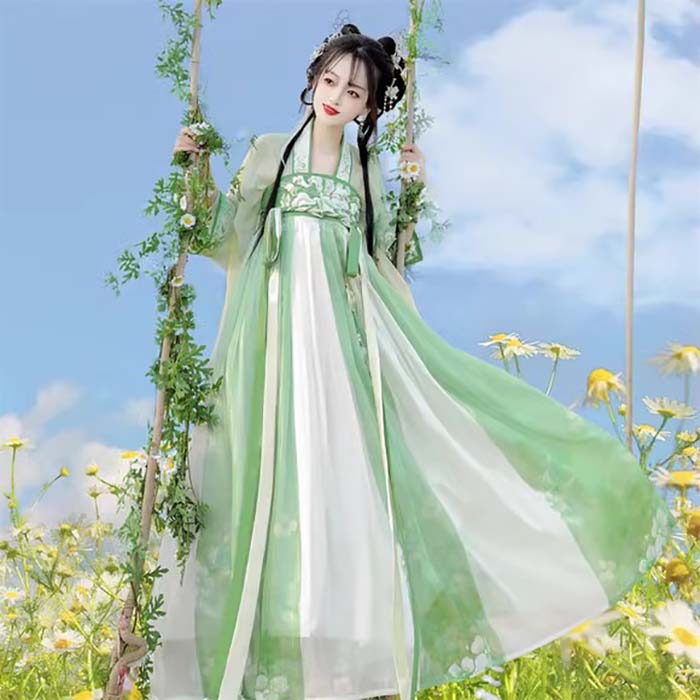 樂天商城 - 漢服 中華古代ドレス 中華コスプレ衣装 レディース チャイナ コスプレ衣装 女性 仙女 チャイナ風 衣装 花刺繍 ハロウィン コスプレ 仮装 衣装 チャイナ風 イベント ステージ衣装 舞台衣装 チャイナ服 コスプレ 中華風 コスプレ 仮装 中国民族衣装 グリーン