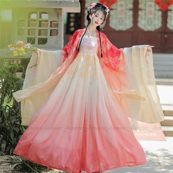 乐天商城 - 唐装漢服 中華古代ドレス 中華コスプレ衣装 レディース チャイナ コスプレ衣装 女性 仙女 チャイナ風 衣装 素敵 花刺繍 チャイナドレス 漢元素 コスプレ衣装 古代お嬢様 ドレス 学園祭 文化祭 撮影衣装 コスチューム 女性 ハロウィン コスプレ グリーン ピンク レッド
