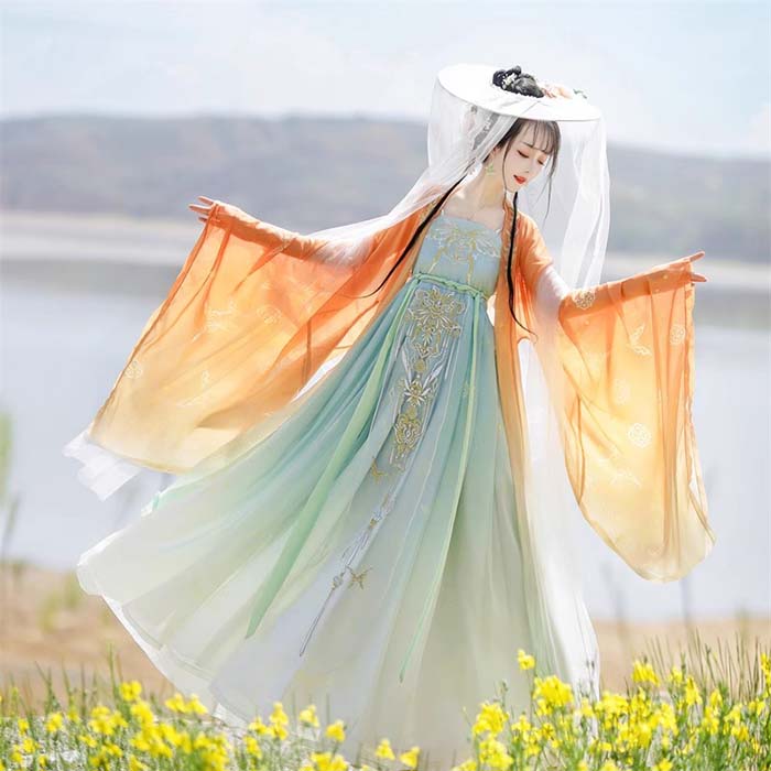 Vestido chino antiguo de Tang Han Disfraz chino de cosplay para mujer Disfraz chino de cosplay Disfraz femenino de hada Disfraz chino Bordado de lujo Disfraz chino Han Disfraz elemental de cosplay Vestido de dama antigua Festival escolar Festival cultural Disfraz de fotografía Mujeres Halloween Cosplay verde rosa rojo — vista 3