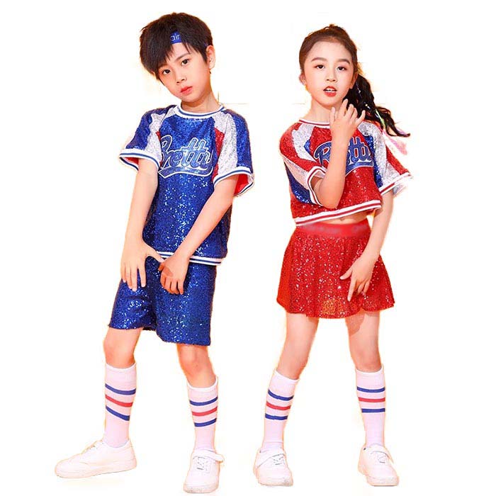 キッズ 子供用 ダンス 衣装 セットアップ 女の子 チアガール 衣装 スパンコール ジャズダンス衣装 スカート チア チアリーダー 体操服 演出服 ダンス 衣装 ヒップホップ キッズ 子供服 男の子 ガールズ 合唱 演出服 女の子 ガールズ 発表会 団体服 演出服 応援団 100-170cm
