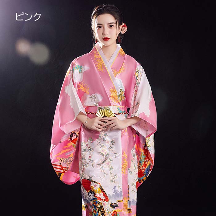 花魁 コスプレ 着物ドレス ロング丈 仮装 和装 ハロウィン コスプレ 衣装 和風 女...