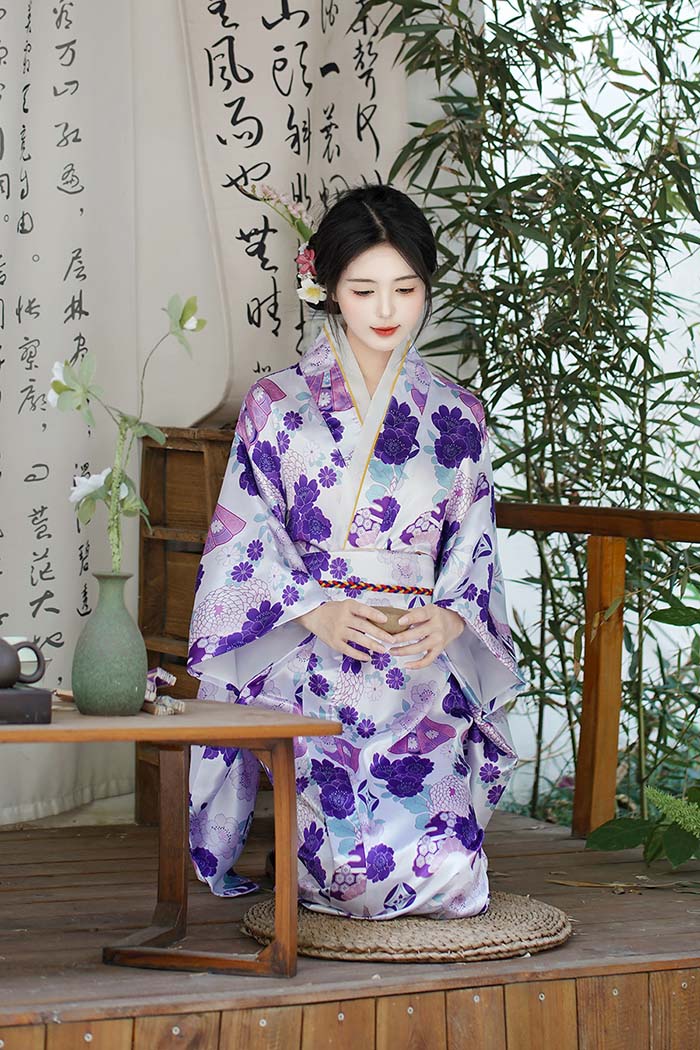 花魁 衣装 コスプレ衣装 着物 ドレス ロング丈 仮装 和装 ハロウィン コスプレ 衣装 女性用 レディース 余興 パーティー イベント コスチューム 和服 和風 かわいい ロング着物ドレス 着物コスプレ衣装 花魁 おいらん 浴衣 サテン 和柄ドレス お祭り 衣装 舞台衣裳 パープル joonstore-10003678 Joon store 楽天市場店 サンプル画像3