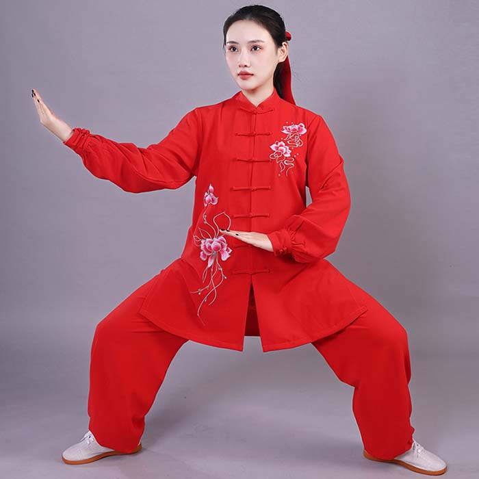 太極拳 服 長袖 上下セット 太極拳 ウェア 表演服 練習着 カンフー服 演武用服 拳...