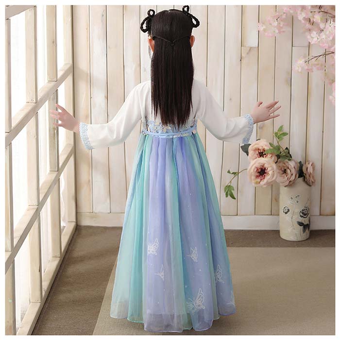 子供 漢服 ドレス 女の子 チャイナ服 ワンピース キッズ 中華服 花刺繍 チャイナ風ドレス 女の子 かわいい 唐時代 お姫様 ドレス 華流 ハロウィン コスプレ衣装 チャイナ衣装 中華舞台衣裳 中国時代劇 コスチューム 写真撮影ドレス 演出服 学園際 文化際 写真撮影 110-150 3