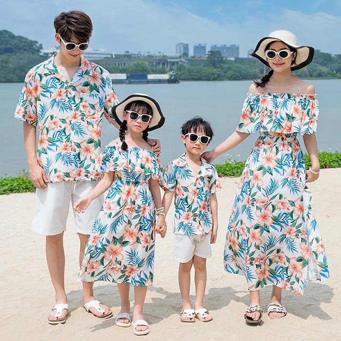 親子ペア 花柄 ワンピース 親子ペア アロハシャツ 半ズボン 2点セット 親子 ペアルック お揃い 家族お揃い カップル服 親子ペア お揃い 服 キッズ 女の子 ペアルック ハワイ風 兄弟 姉妹お揃い 夏 海 ビーチ 旅行 リゾート親子ペア ワンピース ハワイ 海 ビーチ 旅行