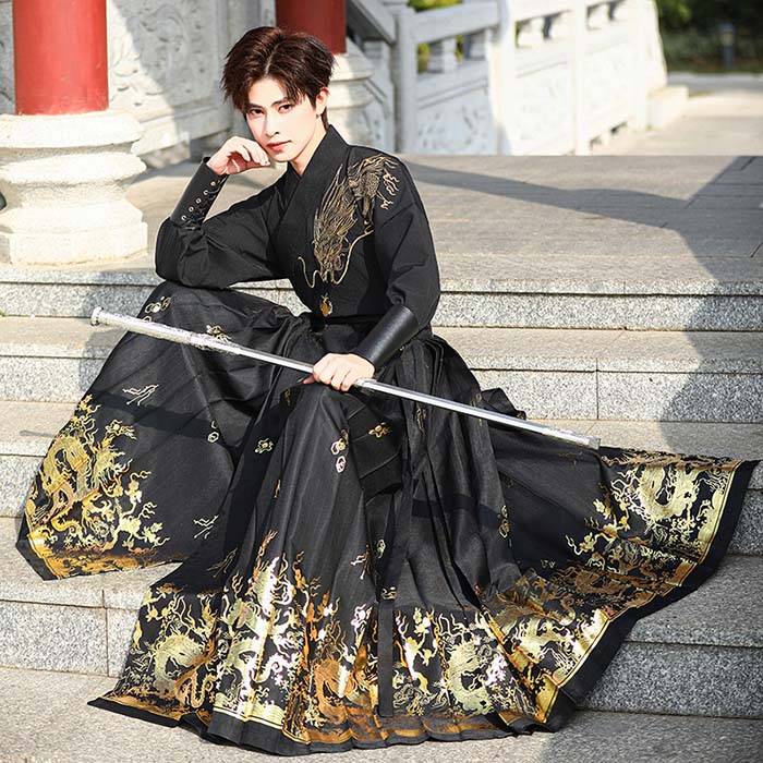 乐天商城 - 漢服 メンズ レディース チャイナ コスプレ衣装 剣士 武術服 ダンス衣装 龍柄 ハロウィン コスプレ 仮装 衣装 チャイナ風 イベント ステージ衣装 舞台衣装 チャイナ服 コスプレ 中華風 コスプレ 仮装 中国民族衣装 現代漢服 ファッション 大きいサイズ