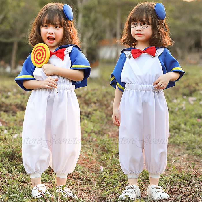 樂天商城 - ハロウィン コスプレ 子供 キッズ セーラー服 アヒル コスチューム ダック衣装 男の子 女の子 アヒル 動物 ダック仮装 かわいい アヒルちゃん 海軍 仮装 変装 半袖 吊りズボン かわいい 衣装 変装 パーティー イベント 文化祭 学園祭 演出服