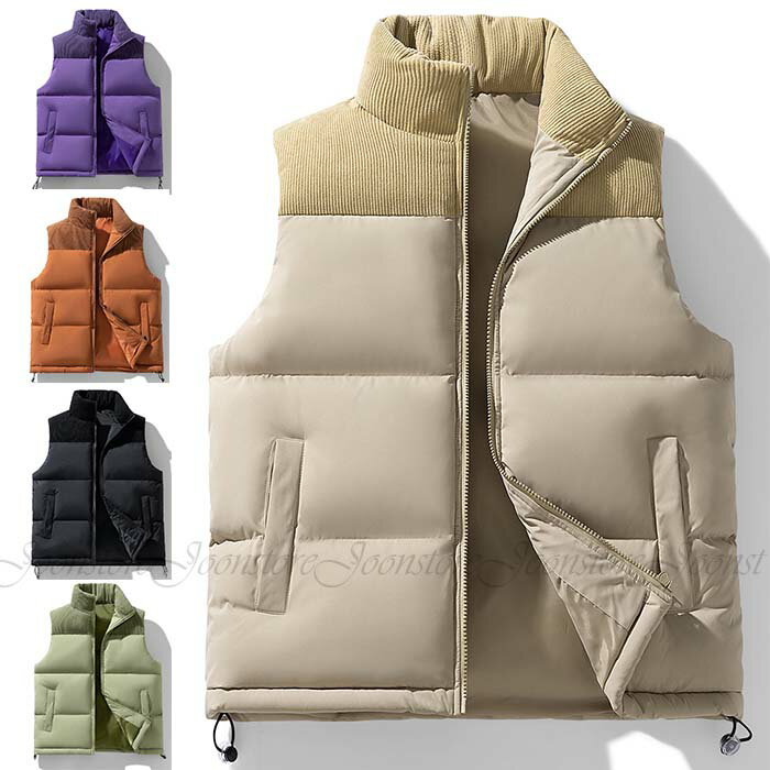 乐天商城 - 中綿ベスト メンズ ベスト 中綿 カジュアル アウター フードなし 防寒ベスト ダウンベスト 秋冬 暖かい 軽量 メンズベスト 保温 防寒 アウター 秋服 冬服 メンズファッション