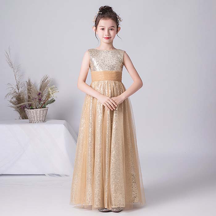 子供 ドレス ピアノ発表会ドレス 結婚式 演奏会ドレス 女の子 スパンコール ロングドレス フォーマル ..