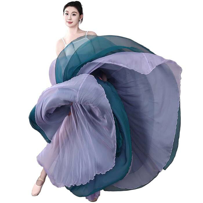 樂天商城 - ダンス衣装 広がる スカート 大きい裾 ロング丈 スカート スリット 両面着可 リバーシブル ふんわり 古典舞踊 ダンス スカート 飄逸 バレエ 古典ダンス 社交ダンス モダンダンス スカート 練習着 レッスンウェア レディース 大人 舞台衣装 ステージ衣装 80cm85cm90cm95cm